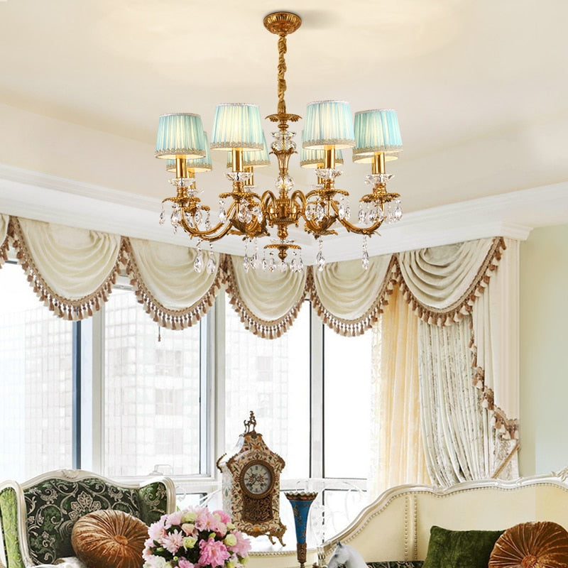 European Style Crystal Chandelier Living Room Bedroom Villa Hotel Lobby Lighting  Chandelier