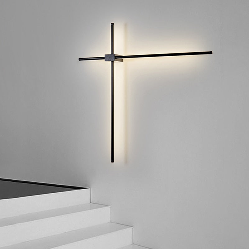 Cross Line Wall Lamp Nordic Design Sense Living Room Minimalist Background Bedroom Bedside Wall
