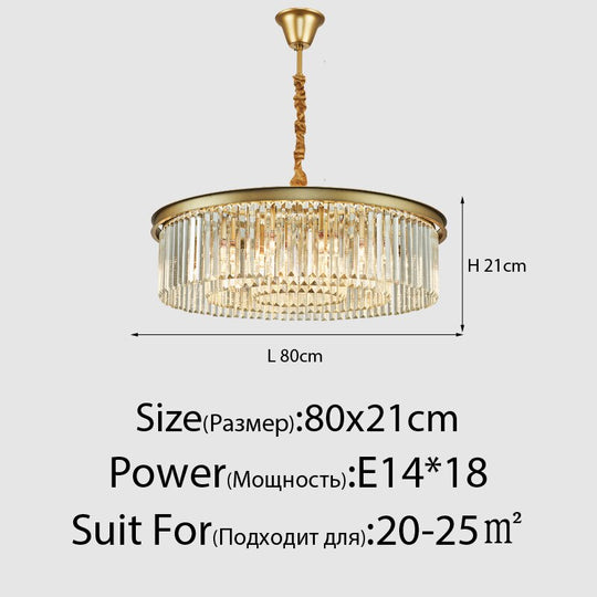 Susie - Modern Industrial Retro Crystal Chandelier 18Heads Gold Chandeliers