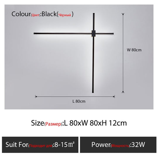 Cross Line Wall Lamp Nordic Design Sense Living Room Minimalist Background Bedroom Bedside Wall