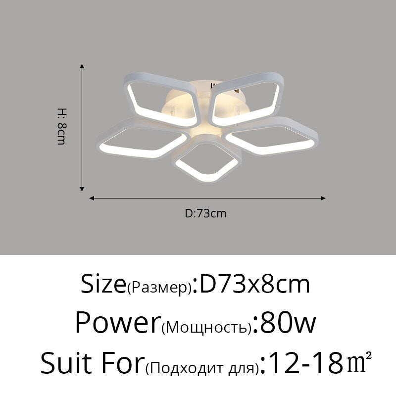 Nordic Creative Living Room Decor Led Chandeliers Modern Minimalist Romantic Bedroom Geometric