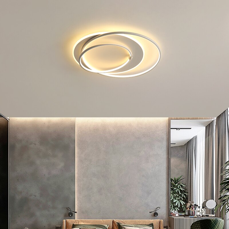 Nordic Led Ring Chandeliers Bedroom Main Lamp Simple Modern Personality Creative Lighting Art