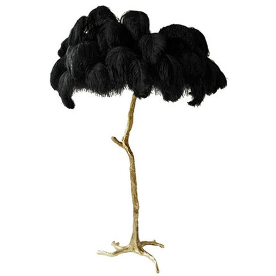 Nordic Home Decor Floor Lamps For Living Room Standing Modern Luxury Ostrich Feather Led Lamp Gold