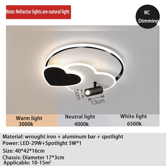Modern Heart - Shaped Led Spotlight Ceiling Light Bedroom Study Led Children’s Room Indoor