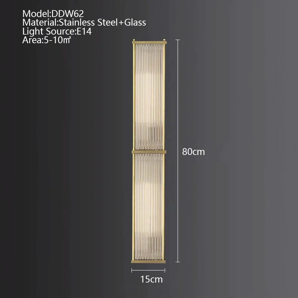 American Loft Led Rectangle Luxury Hanging Lights - Stainless Steel And Glass Fixture For Various