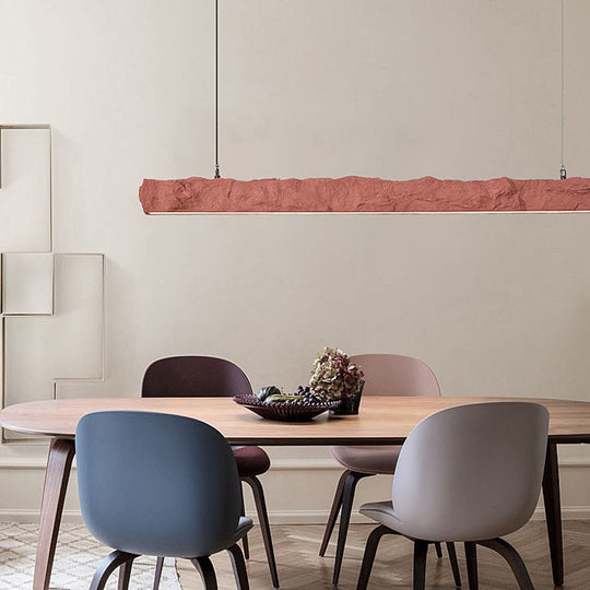 Nordic Minimalist Wabi Sabi Wind Led Strip Restaurant Bar Pendant Lights Home Decor Dining Room