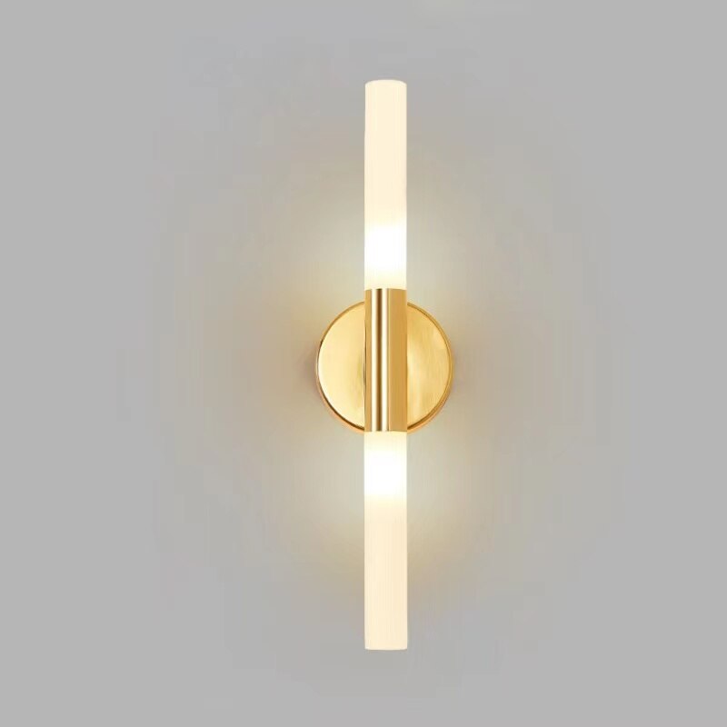 Nordic Led Golden Vanity Lamp Iron Acrylic Mirror Front Bedroom Bathroom Make Up Wall Light Living