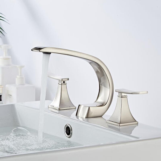 Bathroom Faucet Rose Gold Widespread Basin Black Tap Luxury Mixer Hot And Cold Shower Room Sink