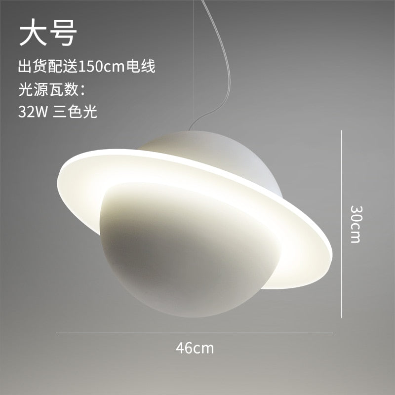 Nordic Design Minimalist Jupiter Ring Pendant Lights For Living Room Decoration Adjustable Led