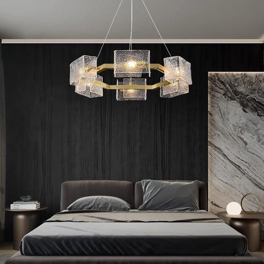 New Creative Crystal Chandelier Modern Luxury Living Room Restaurant Pendant Light Irregular Luster
