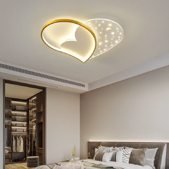 Modern Led Ceiling Lamp Simple Home Heart - Shaped Lamps Living Room Bedroom Study Light Indoor