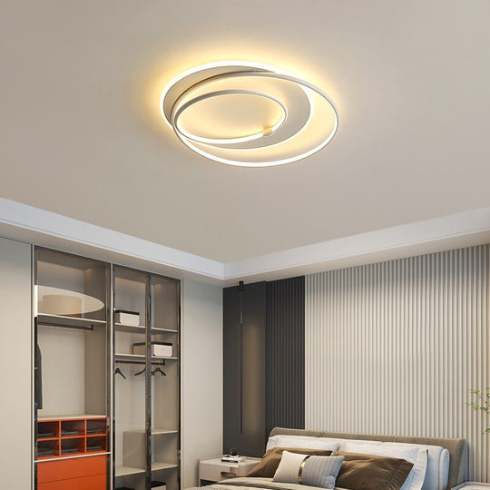 Nordic Led Ring Chandeliers Bedroom Main Lamp Simple Modern Personality Creative Lighting Art