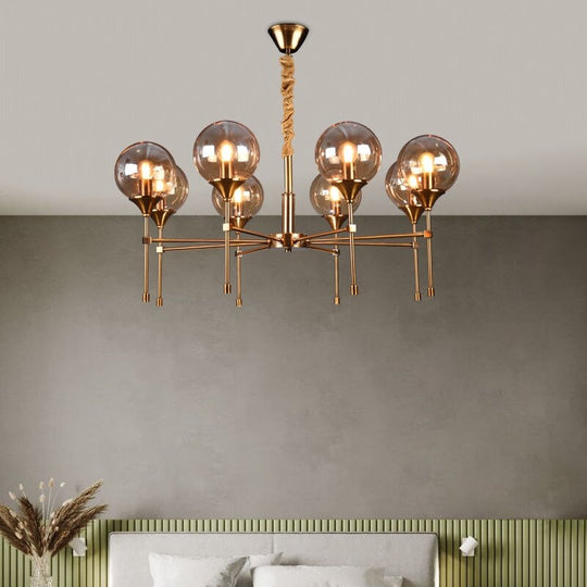 Led Chandeliers Bronze Nordic Magic Bean Glass Ball E27 Hanging Pendant Lights For Living Room