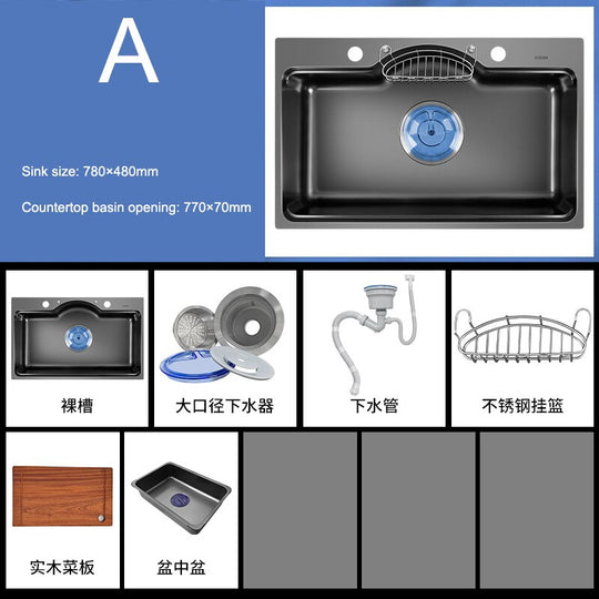 Nano 304 Stainless Steel Vegetable Sink For Kitchen Household Undercounter Basin Voppo Evier