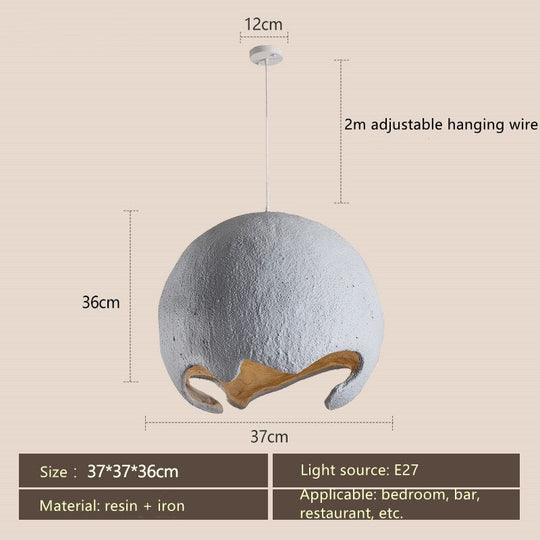 Restaurant Dining Island Led Chandelier Modern Cafe Bar Study Bedroom Light Wabi Sabi Personality