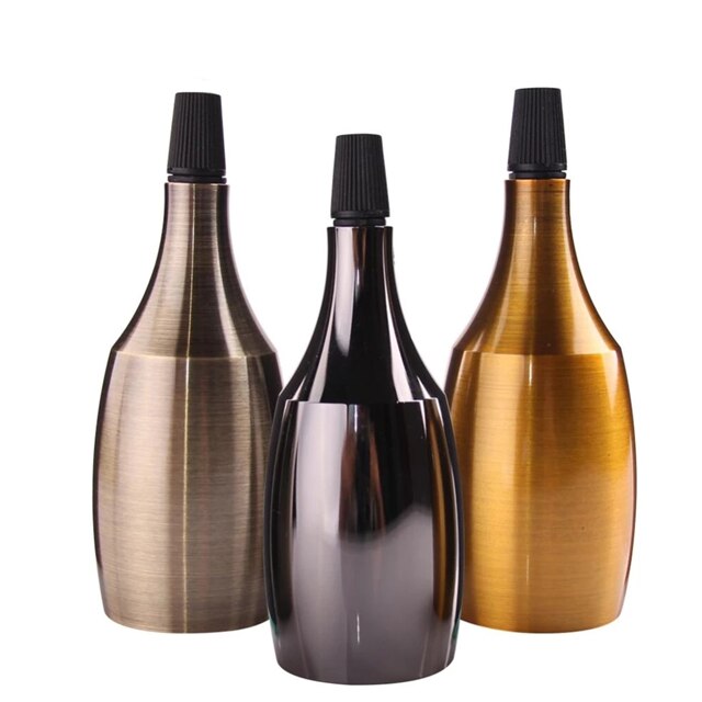 Retro Hemp Rope Industrial Chandelier Base Electroplating Bottle Pendant E27Lamp Holder Kitchen