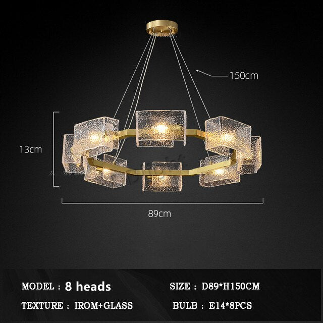New Creative Crystal Chandelier Modern Luxury Living Room Restaurant Pendant Light Irregular Luster