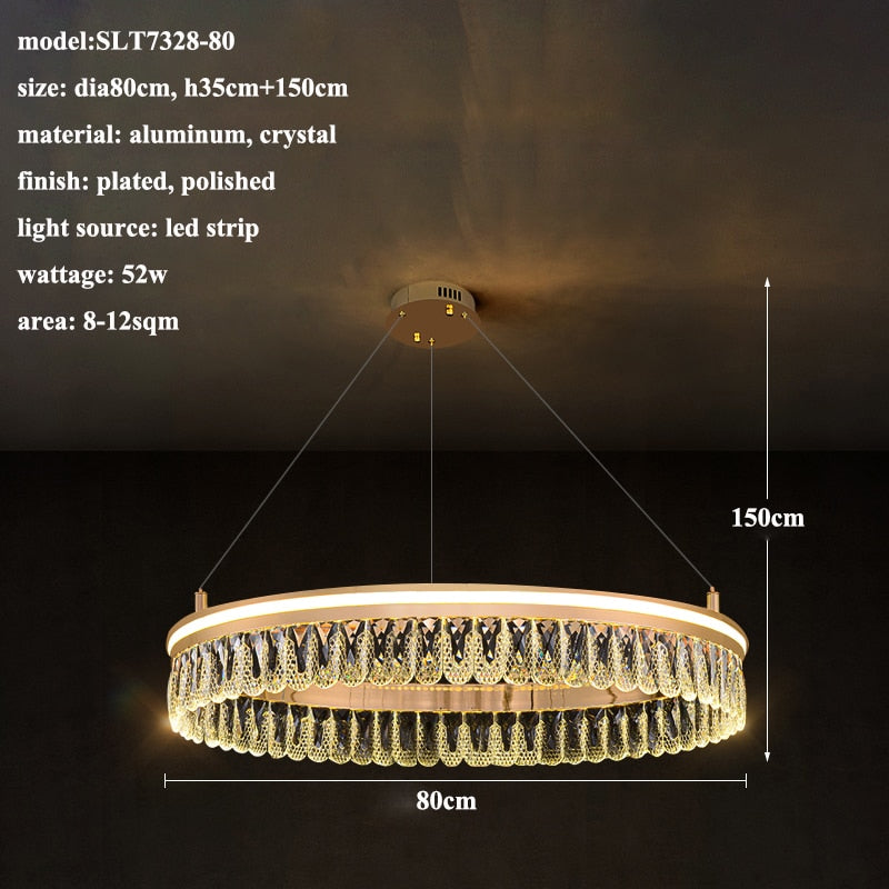 Duplex Nordic 5 Layer Led Luxury Crystal Designer Chandelier Lustre Lighting Modern New Style