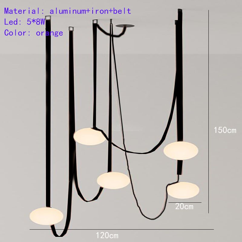 Black Brown Woven Cloth Pendant Lights Art Deco Dining Room Hanglamp Hall Parlor Office Shop