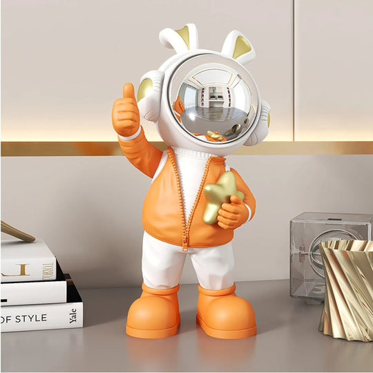 Nordic Resin Astronaut Sculpture Creative Home Decor Cartoon Animation Spaceman Doll Statue Living