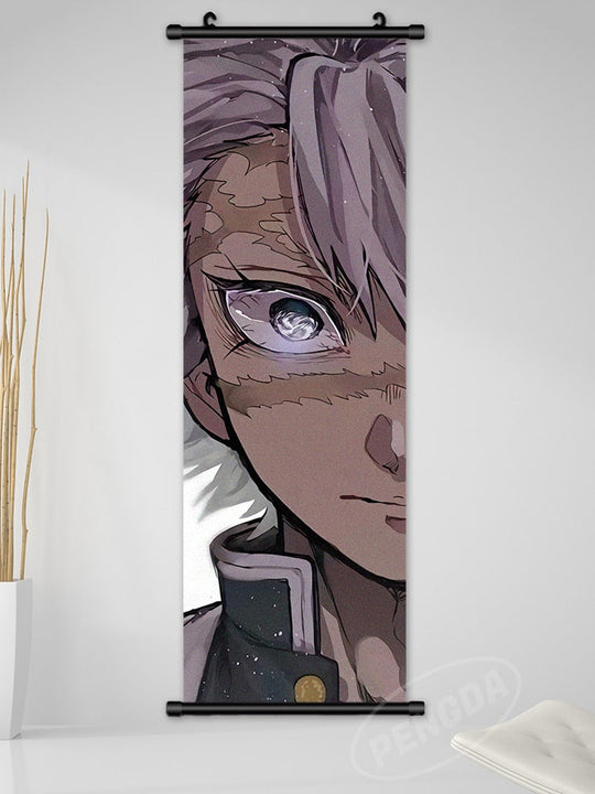Demon Slayer Anime Scroll Art - Rengoku Kyoujurou Canvas Poster For Home Decor 25X75Cm / Yellow