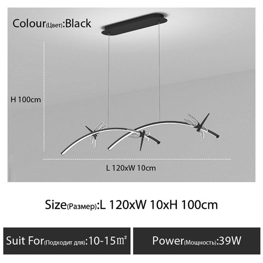Restaurant Chandelier Light Luxury Creative Nordic Personality Long Strip Cafe Table Designer Bar