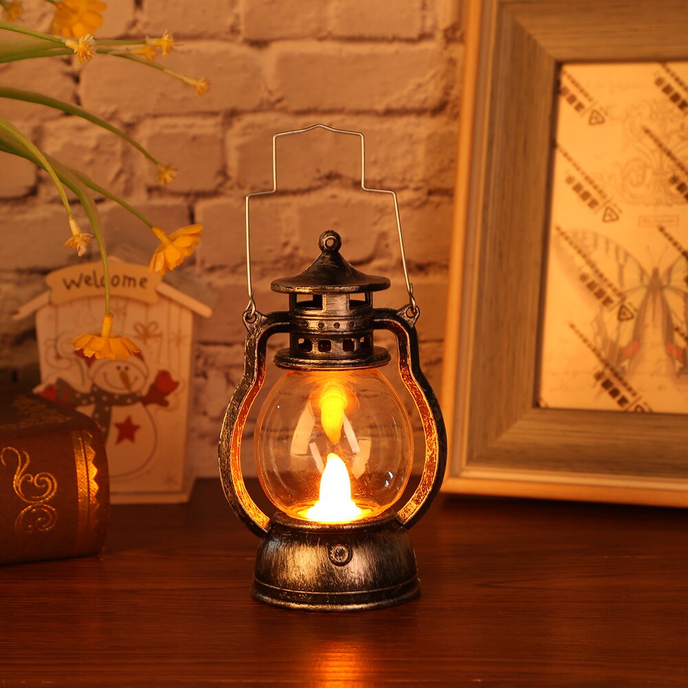 Retro Solar Powered Lamp Hanging Lanterns Warm Light Hollow Lights With Handle Outdoor Garden