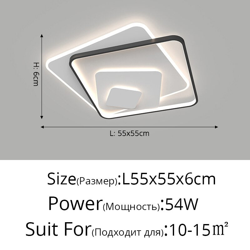 Nordic Modern Minimalist Bedroom Chandeliers White Black Led Ring Lamp Style Living Room Lights