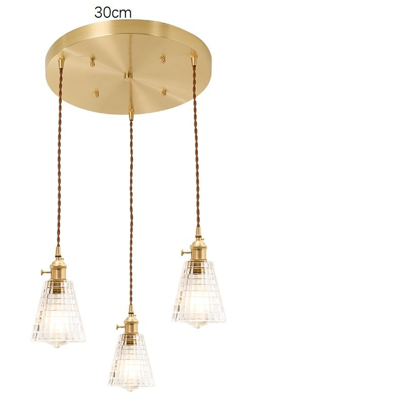 Nordic Modern Led Hanging Lights Fixtures Glass Lampshade Copper Socket Home Indoor Decor Japan