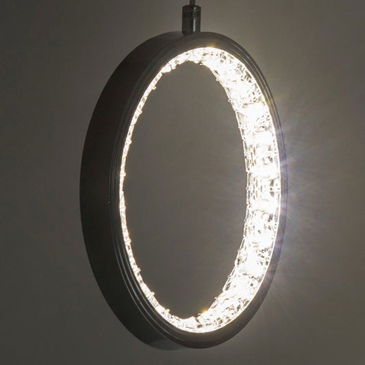 Nordic Circular Ring Crystal Pendant Light Modern Hanging Lamp Stairway Corridor Lustre Chandelier