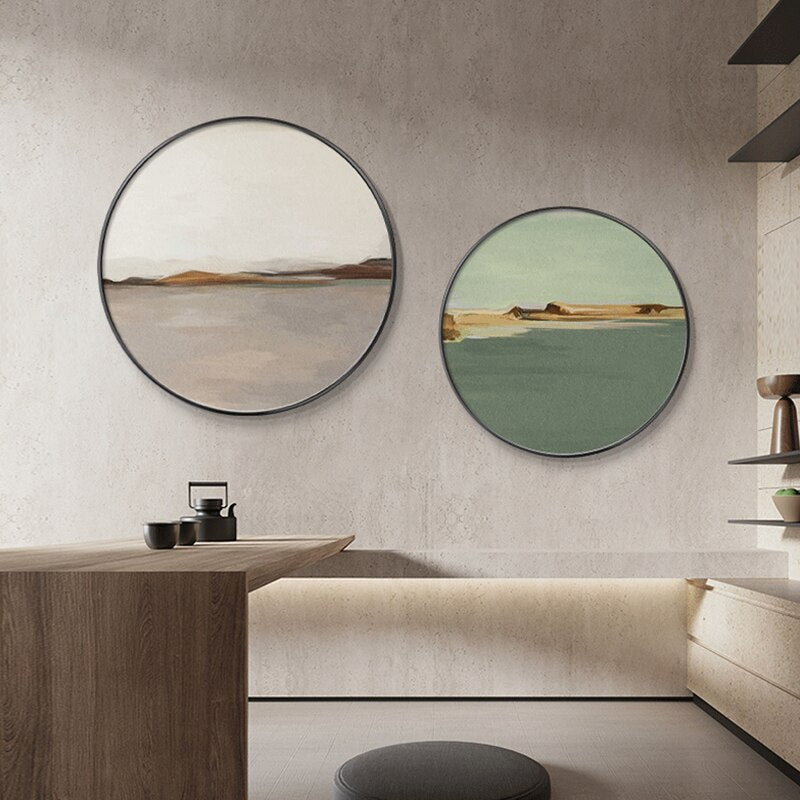 Modern Minimalist Nordic Abstract Landscape Canvas Poster Wall Painting