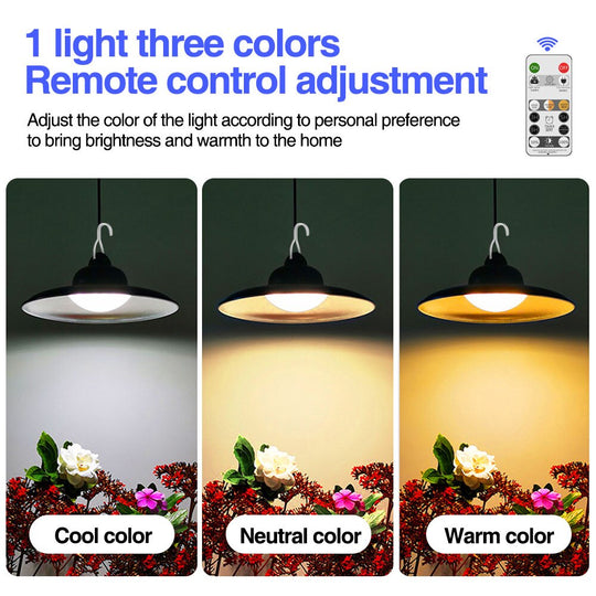 Remote Led Solar Pendant: Waterproof Chandelier For Gazebos And Outdoor Spaces Lights