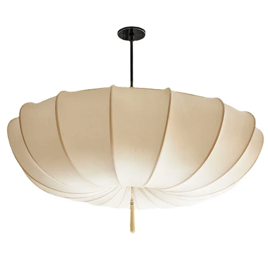 Amelie French Cream Bedroom Chandelier - Japanese Style Fabric Pendant Lamp For Living And Dining
