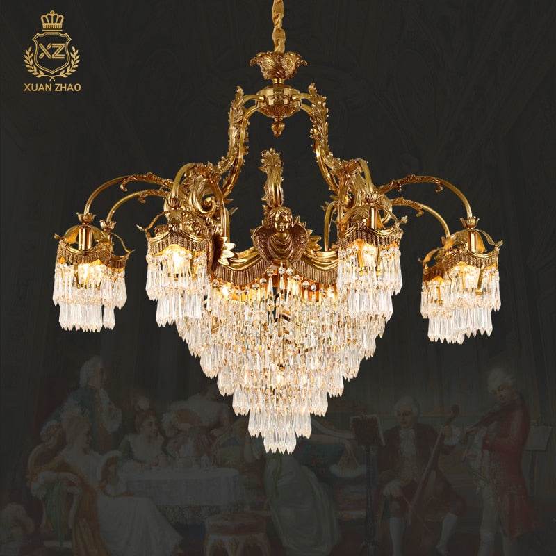 Hestia - European Style Living Room Lamp Crystal Villa Chandelier Light Luxury Atmosphere Hotel