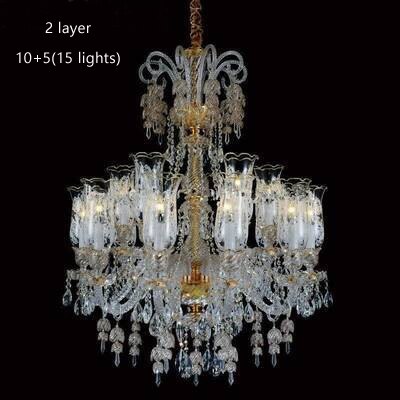 Led Chandeliers Living Room Crystal Lamp Modern Restaurant Bedroom Study Candle Light Glass Fixture