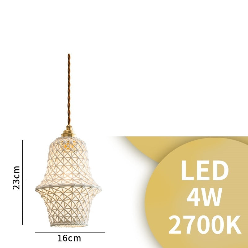 White Ceramic Led Pendant Lights Fixtures Home Indoor Lighting Bedroom Living Room Beside Nordic