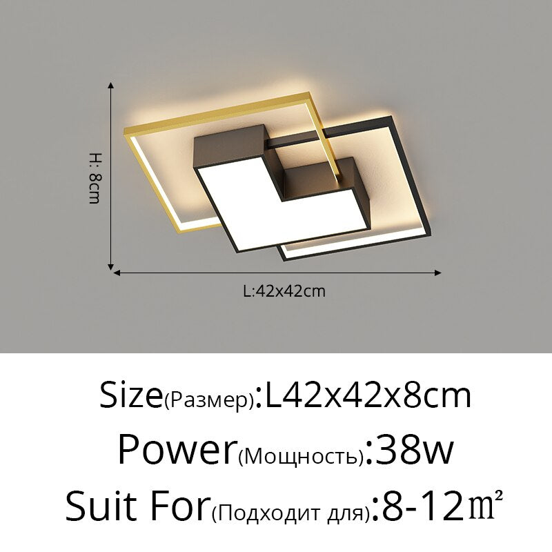 Postmodern Minimalist Living Room Chandeliers Creative Aluminum Bedroom Lamp Led Art Study Ceiling