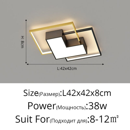 Postmodern Minimalist Living Room Chandeliers Creative Aluminum Bedroom Lamp Led Art Study Ceiling