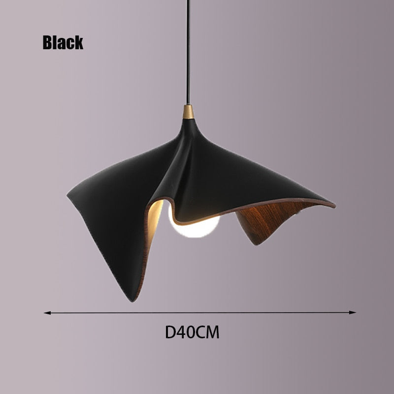 Nordic Simple Single Head Chandelier Creative Leaf Resin Pendant Lamp Home Stay Dining Bedroom Study