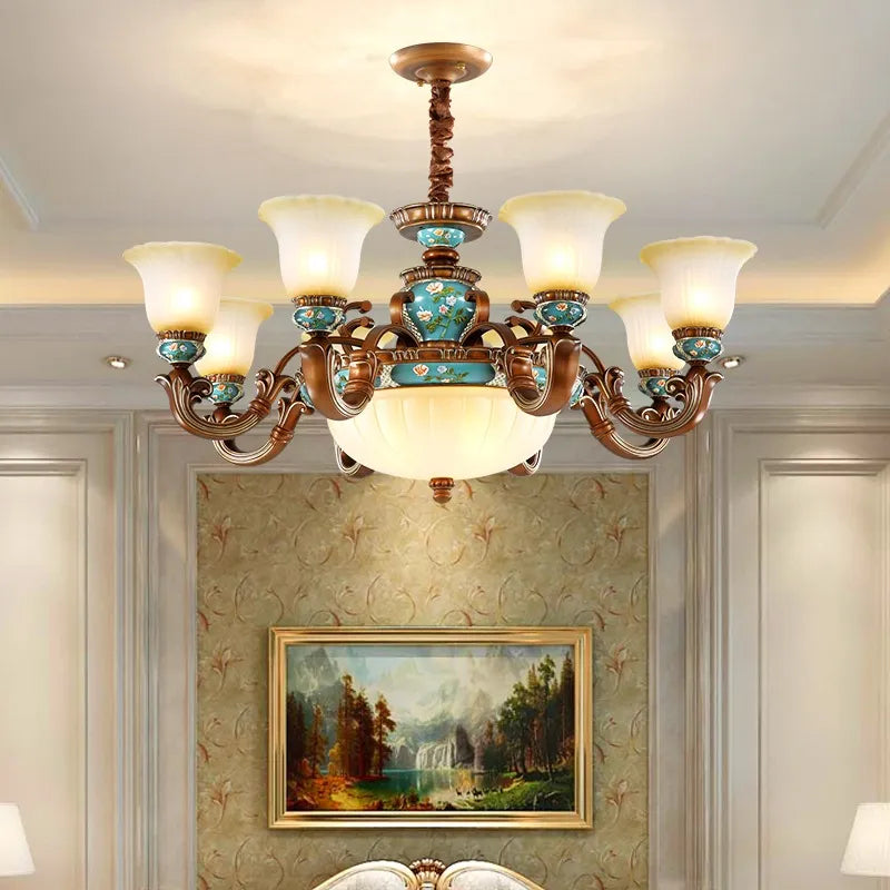 Genevieve European Vintage Resin Chandelier - Luxurious Lighting For Living Rooms Villas And