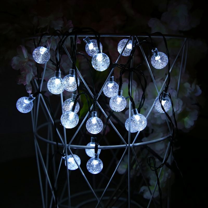 Waterproof Solar Bubble Ball Lights: Ideal For Gazebo And Garden Decor Cool White / 5M30Leds Lights