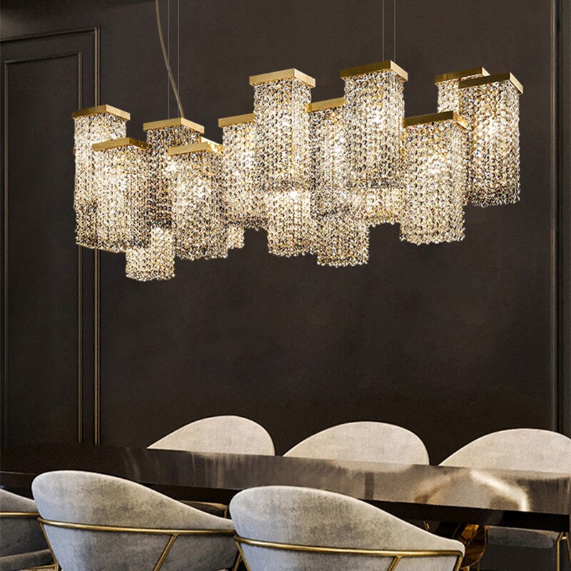 Vienna - New Modern Three - Dimensional Crystal Chandelier Bar Lighting Island Luster Hotel
