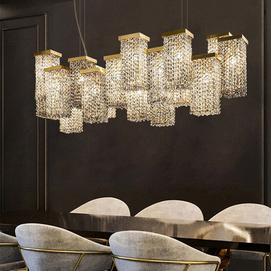 Vienna - New Modern Three - Dimensional Crystal Chandelier Bar Lighting Island Luster Hotel