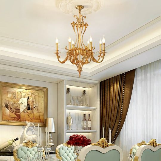 Arcadia - Luxury French Vintage Copper Chandelier Lighting Fixture For Villa Hotel And Church