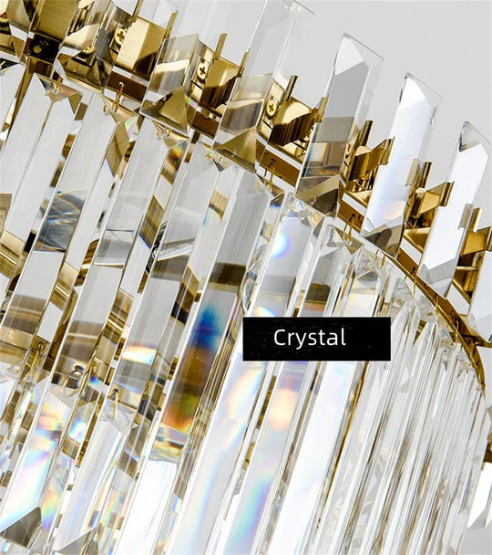 New Modern Luxury Large Chandelier Crystal Lamp Led Luminare Ac110V 260V Gold Dining Room Living