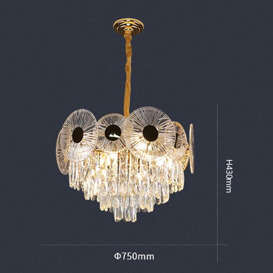 Light Luxury Crystal Pendant Lamps High-End Living Room Dining Bedroom Modern Simple Atmosphere
