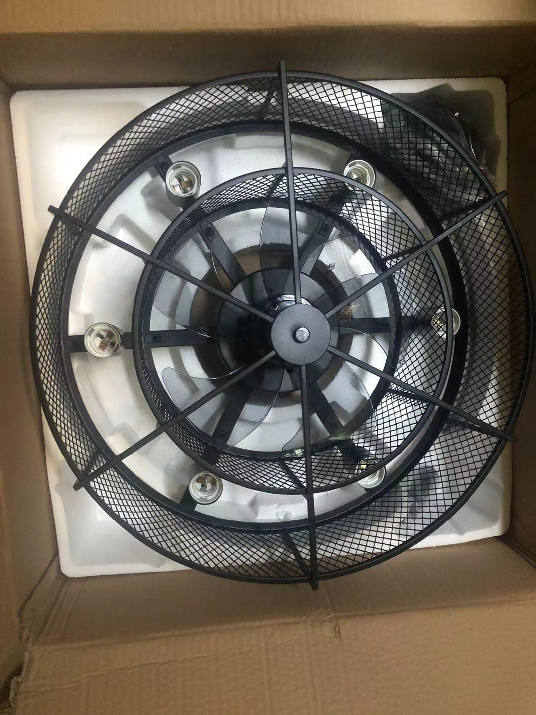 90 - 260V Nordic Fan Lamp Bedroom Living Room Ceiling Three Color Variable Frequency Remote Control