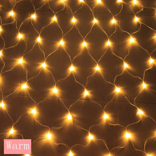 Curtain Light Led Fairy String Net Mesh Christmas 3X2M Eu/Us/Solar Party Wedding New Year Garland