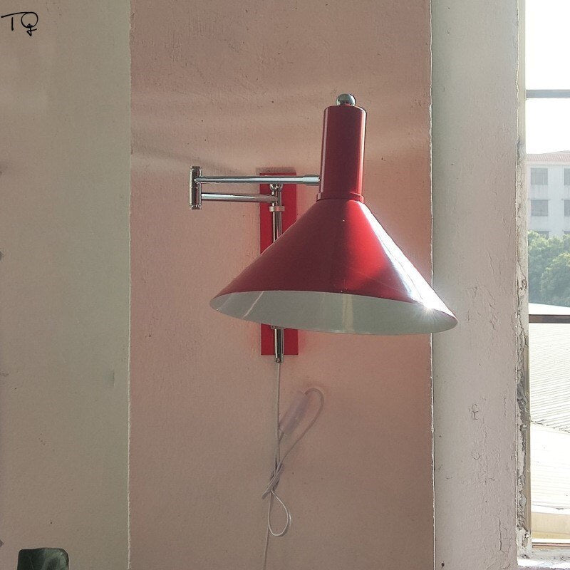 Italian Design Vintage Industrial Wall Lamp Led E27 Swing Arm Adjustable Bauhaus Scocnes Studio