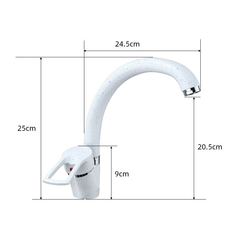 Polished Kitchen Basin Faucet Cold And Hot Chrome Black 360 Rotating Single Handle Torneira Home